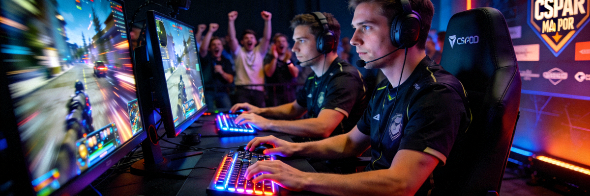 CS:GO Major锦标赛决赛激烈对战画面 - 选手专注操作